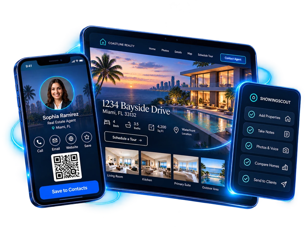 ALS digital business card, property website and ShowingScout professional tools